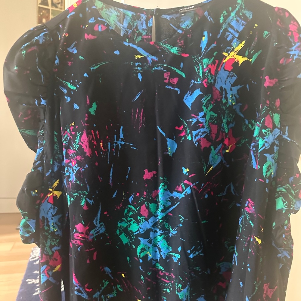 Desigual paint splatter print blouse